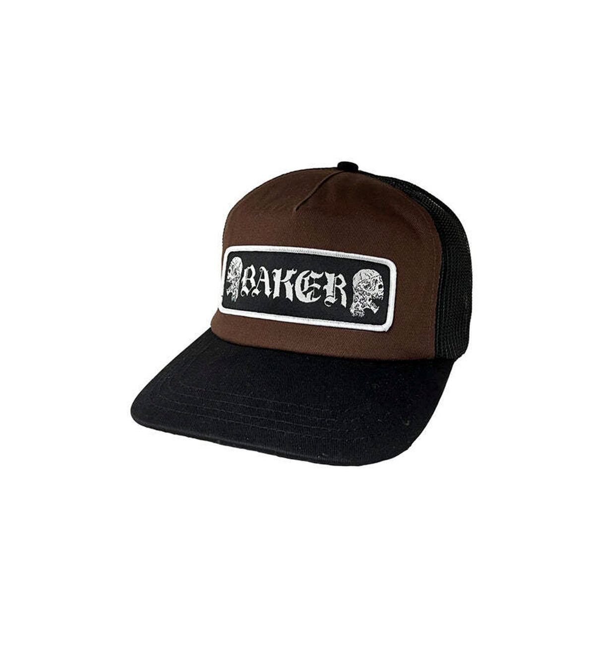 Twin Skulls Trucker, Brown/Black