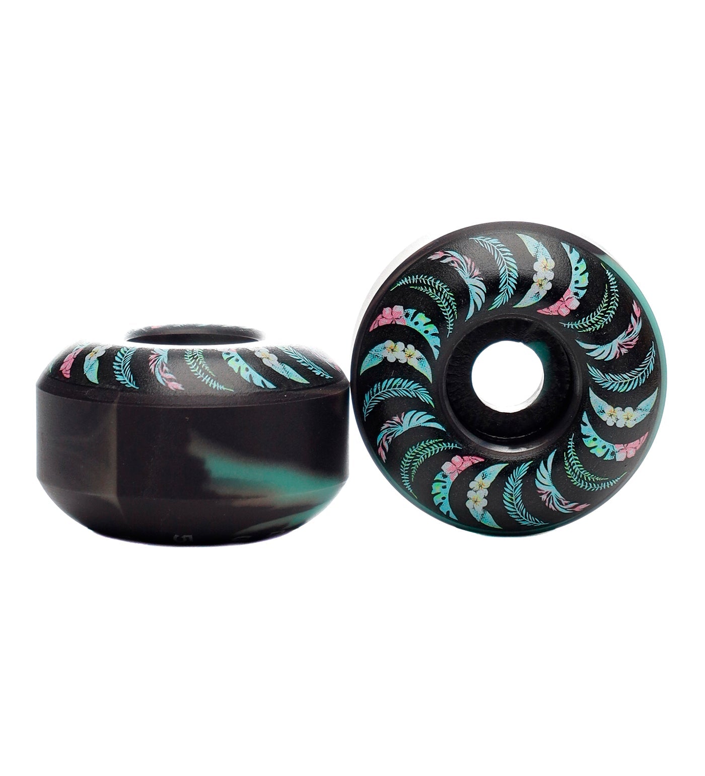 F4 Team Floral Classic 99a, Teal/Black Swirl