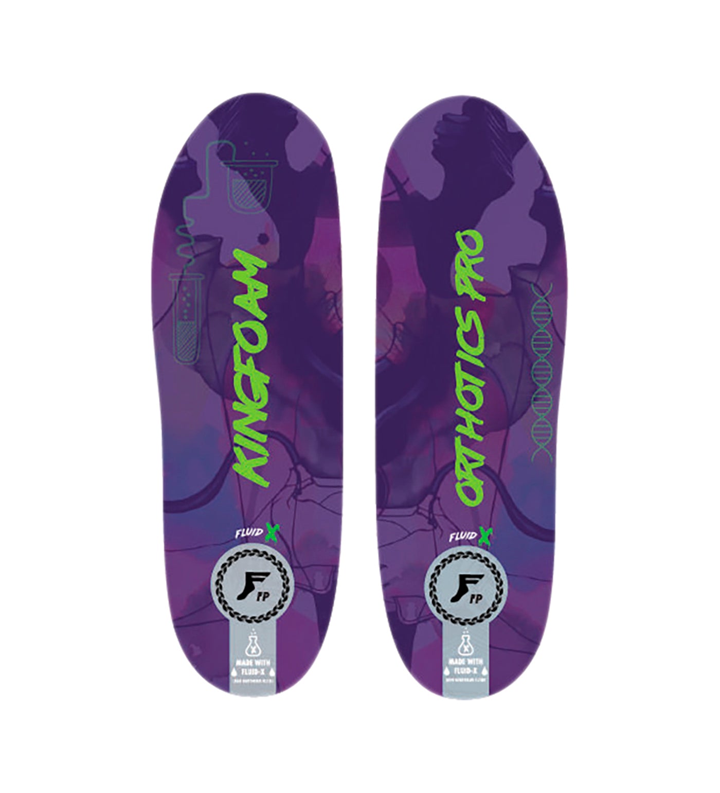 Kingfoam Orthotic Fluidx Pro, Purple/Camo/Green