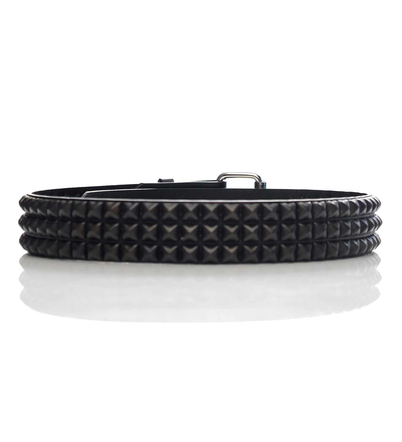 3 row Pyramid Studs, Black/Black