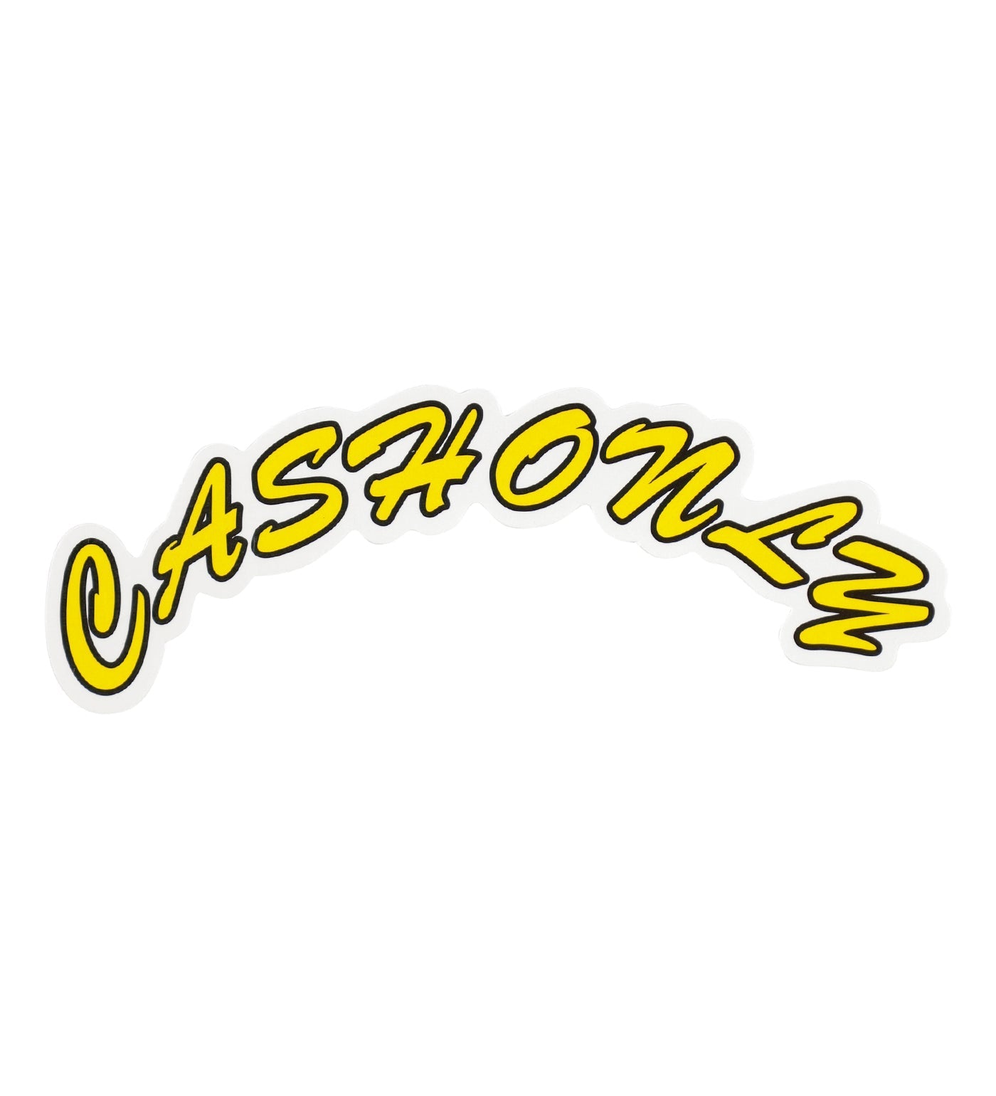 Script Logo, White/Yellow