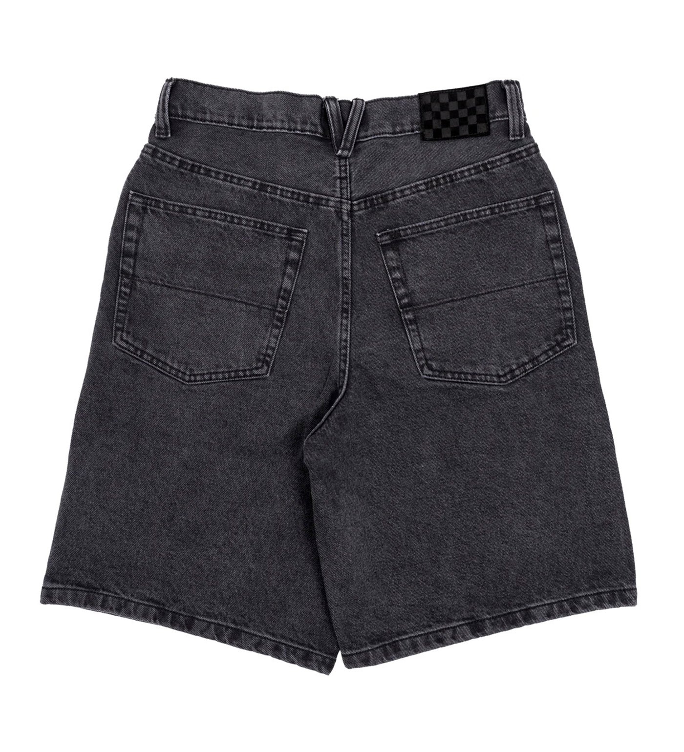 Check-5 Baggy Jort, Washed Black