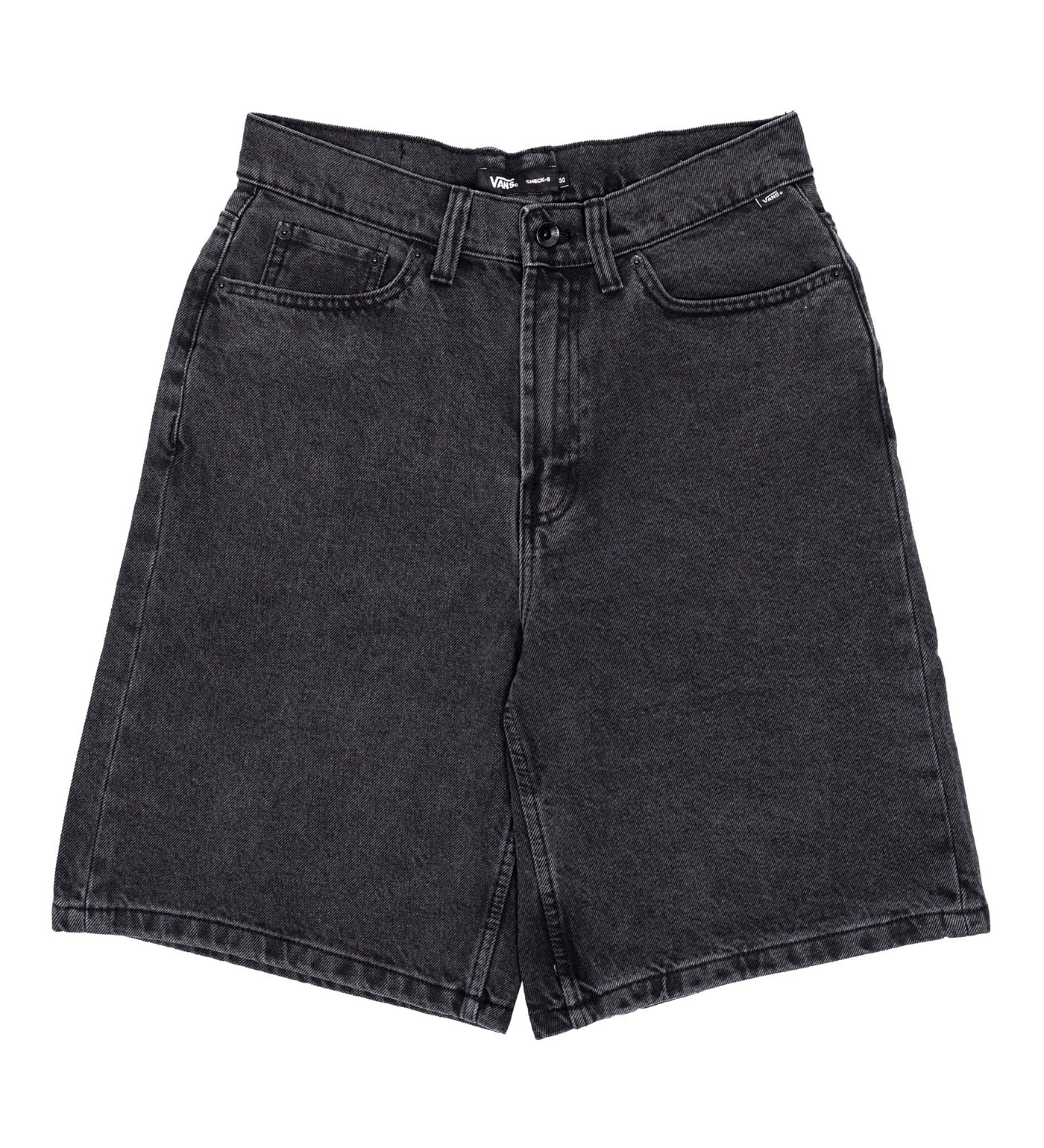 Check-5 Baggy Jort, Washed Black