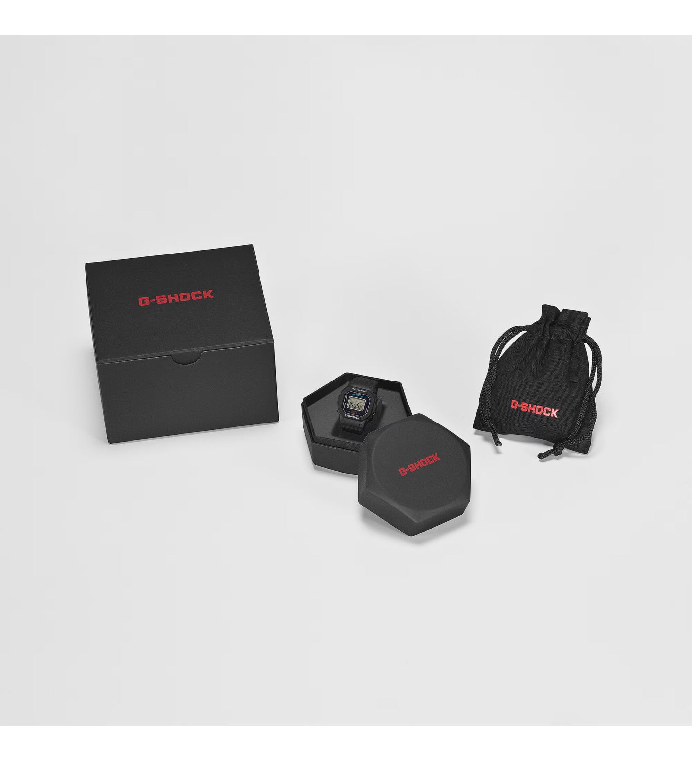 Digital Watch Ring (DWN-5600-1), Black