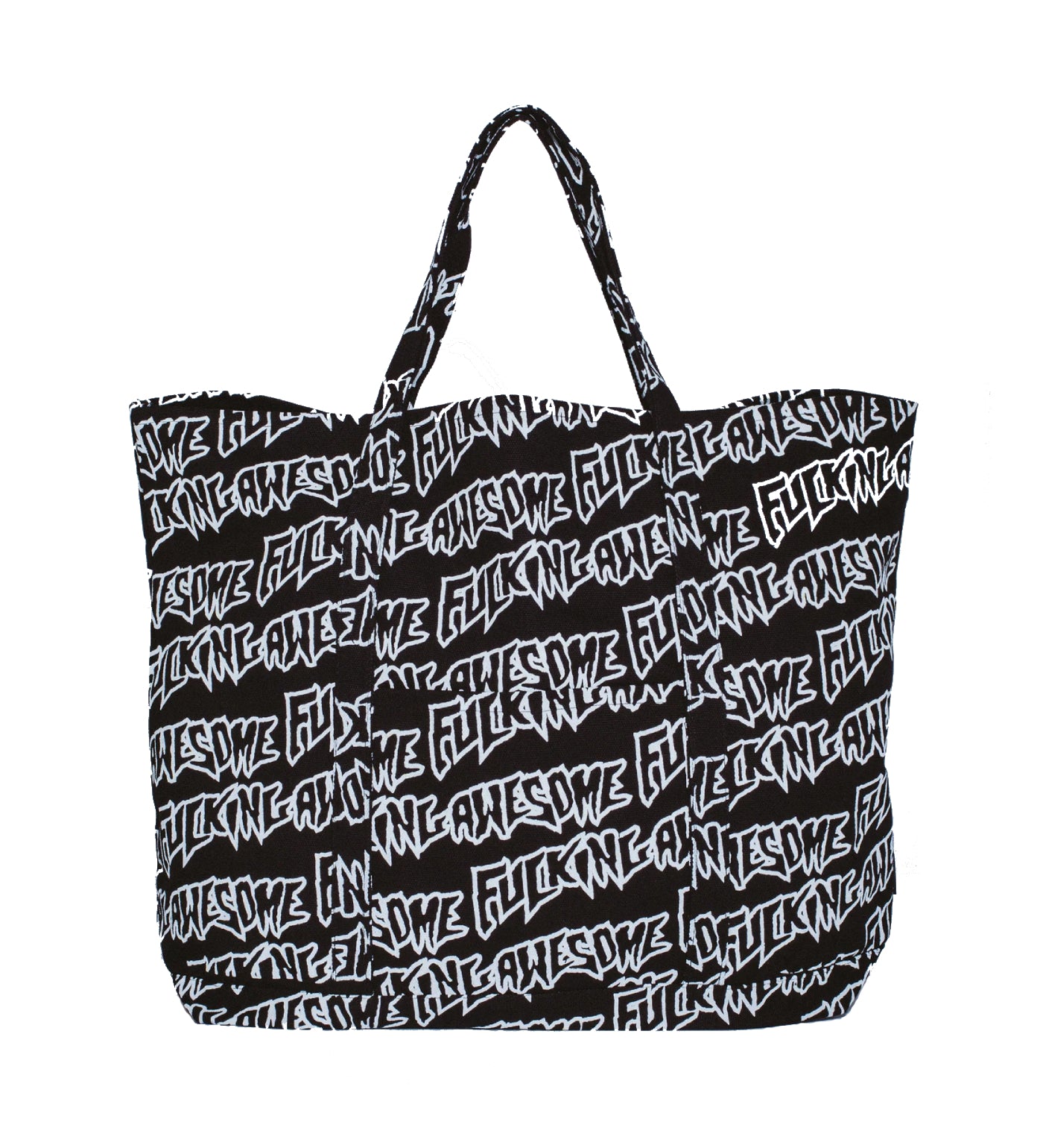 AOP Tote, Black/White