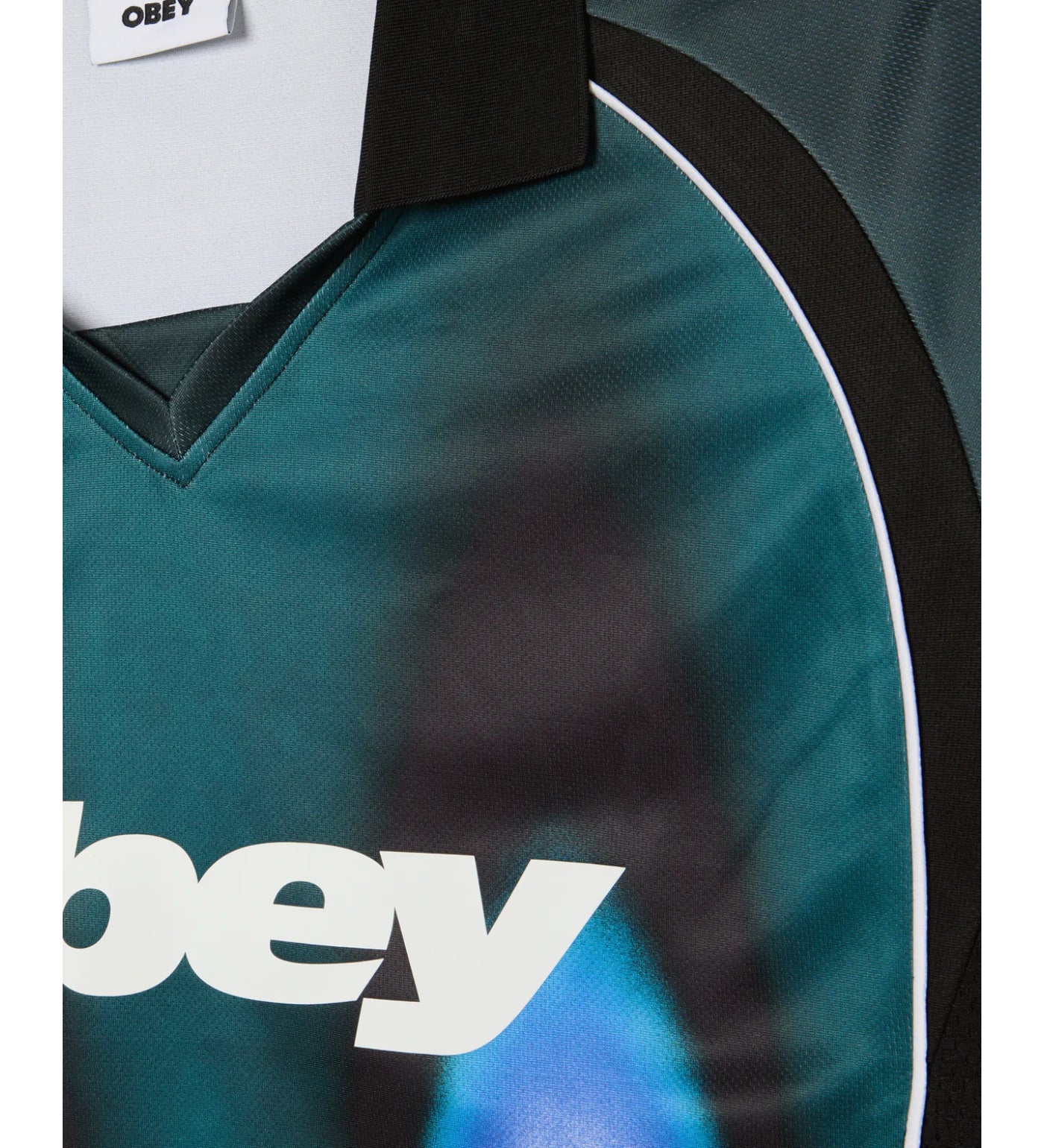 Blurred Soccer Jersey, Dark Teal