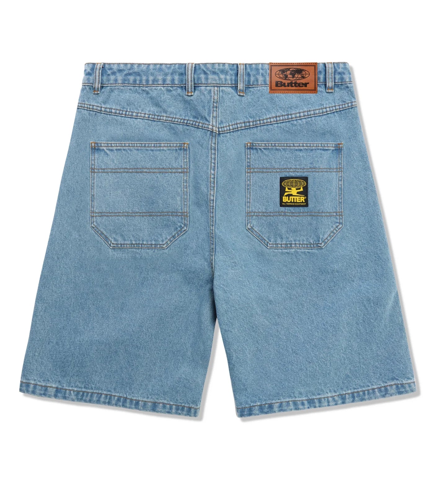 Patch Pocket Denim Shorts, Washed Indigo