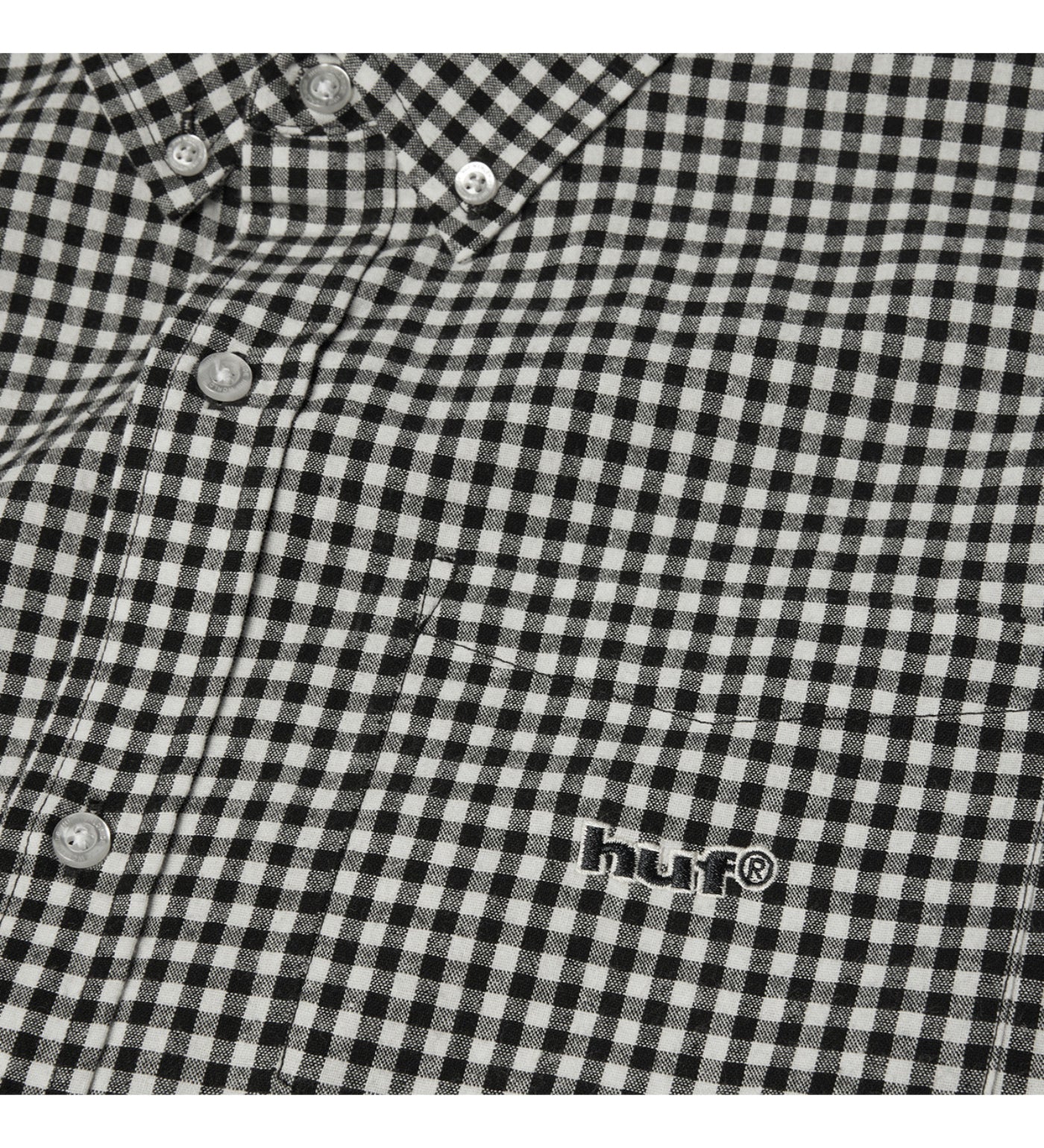 89 Micro Gingham Oxford, Black/White