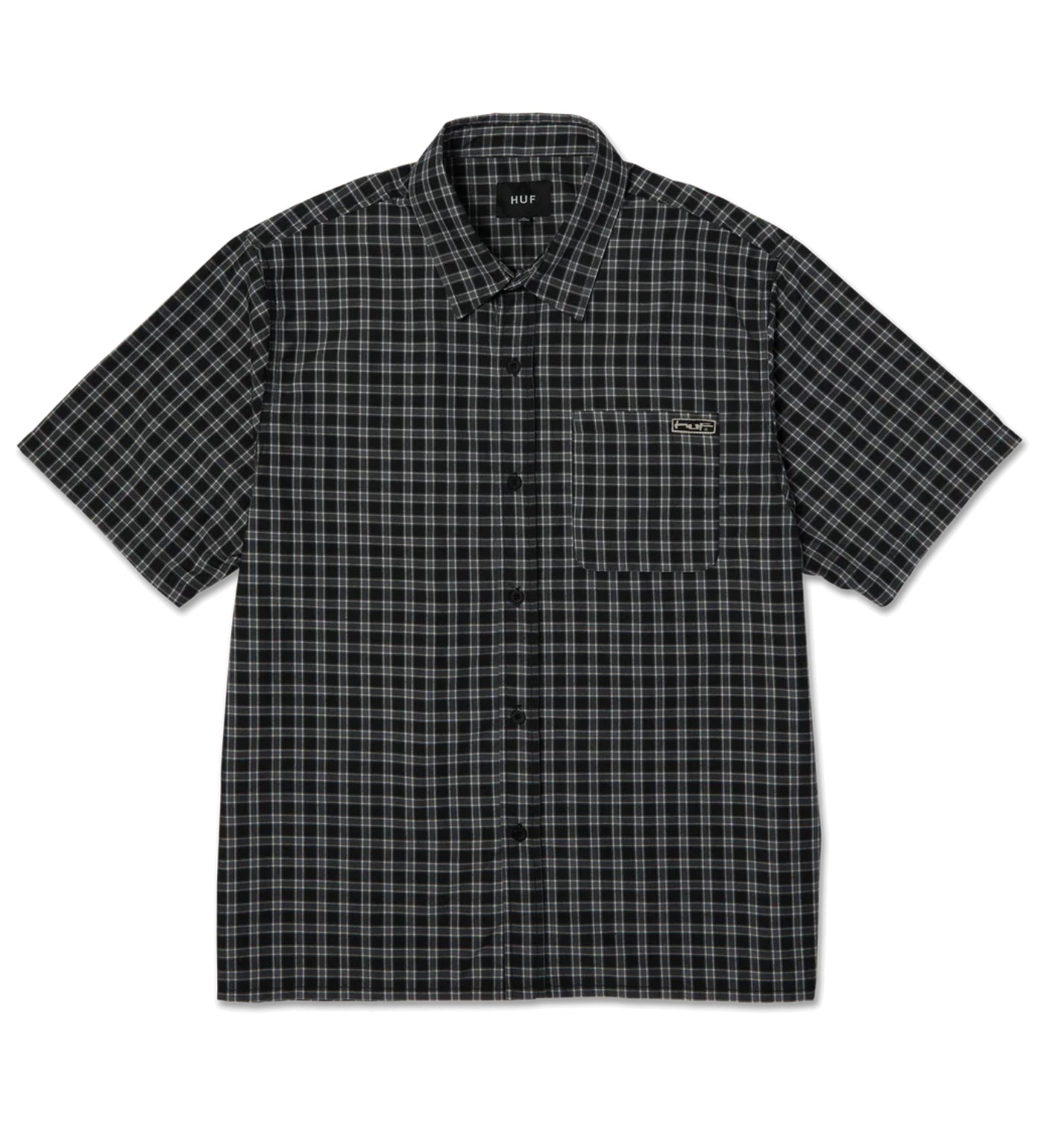 Stretch Micro Plaid, Black