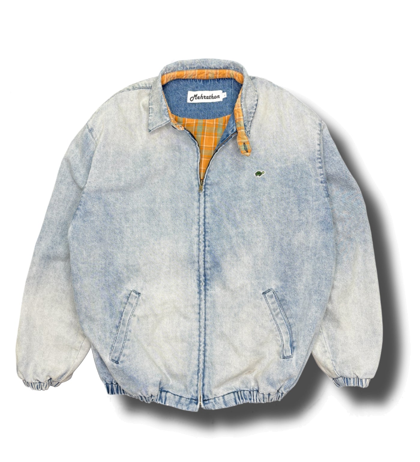 Goldfish Premium Enzyme Washed Denim Golf Jacket, Washed Blue