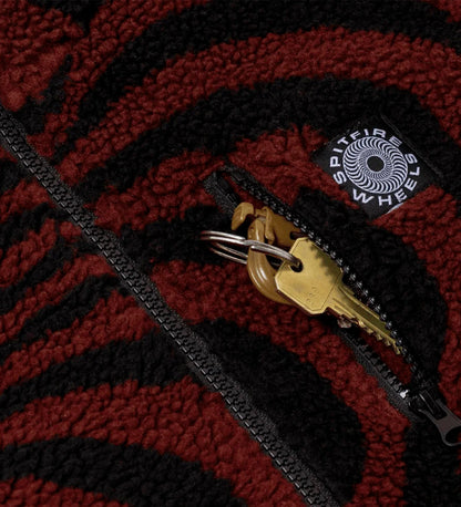 Classic '87 Swirl Fleece, Black/Dark Red