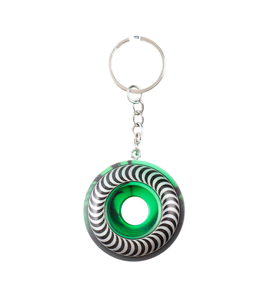 Classic Wheel Key, Black/Green Swirl