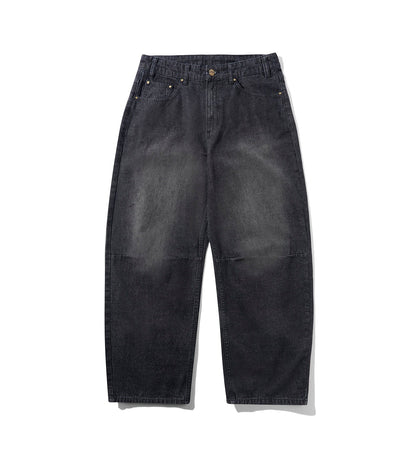 Wide Cut, Streaky Black Wash