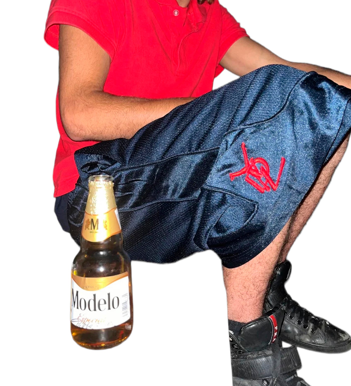 YDL Mesh #6, Navy/Red