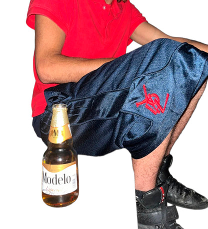 YDL Mesh #6, Navy/Red