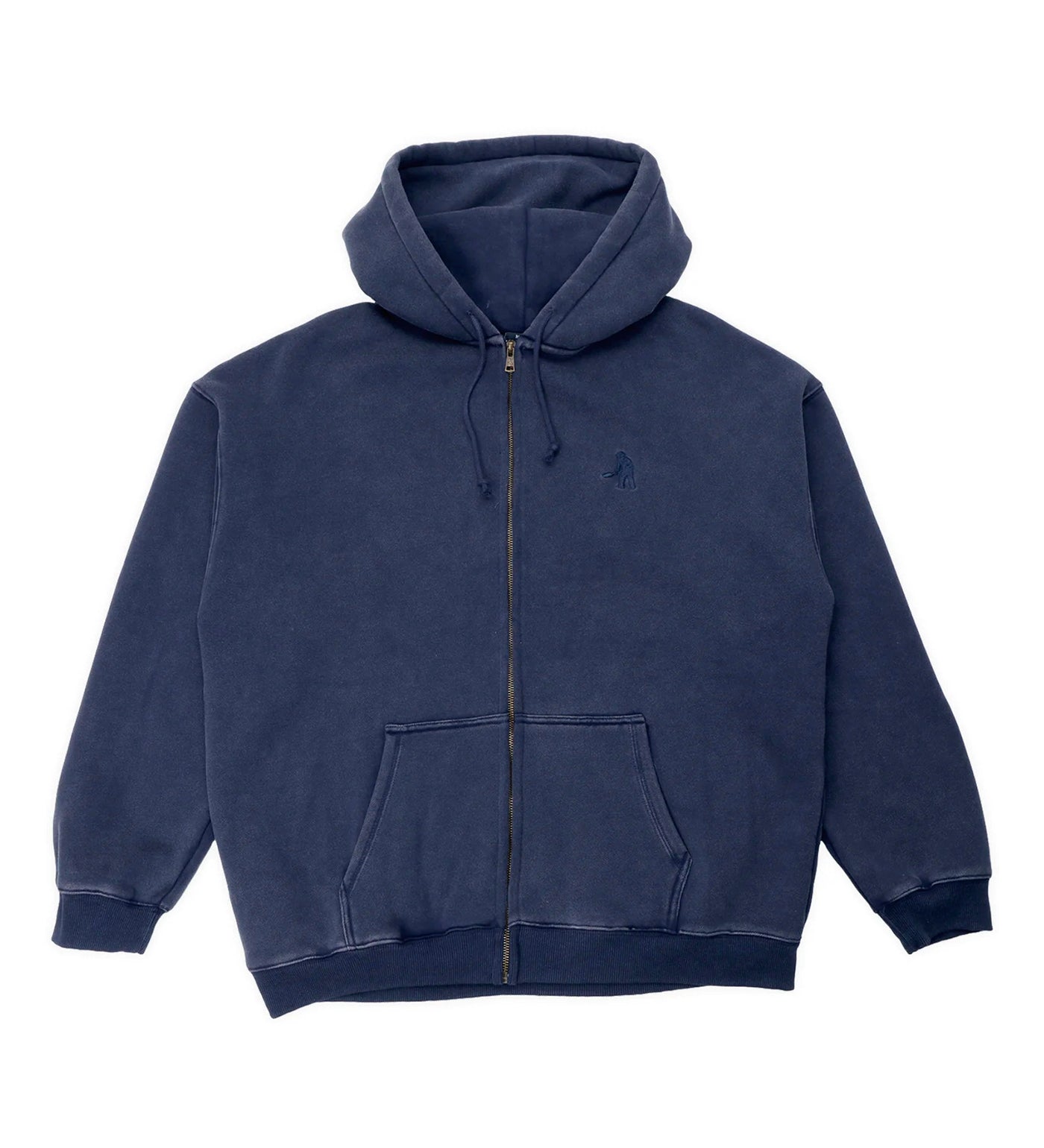 Solid Workers Zip, Washed Navy – exoplus