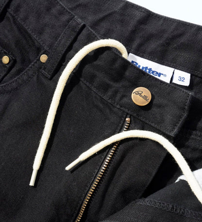 Wide Cut, Flat Black Selvedge