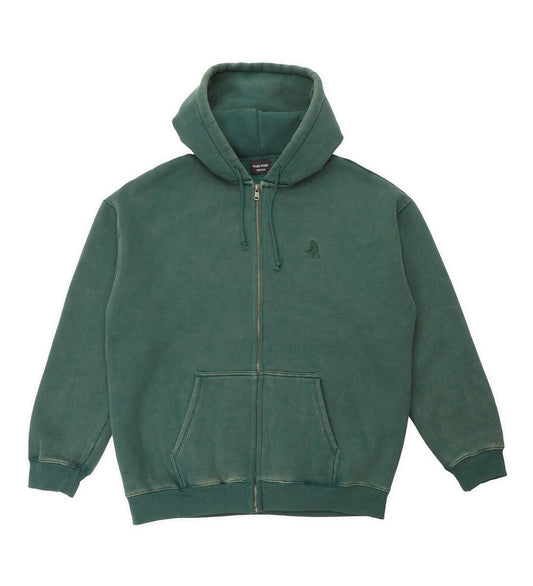 Solid Workers Zip, Washed Forest Green