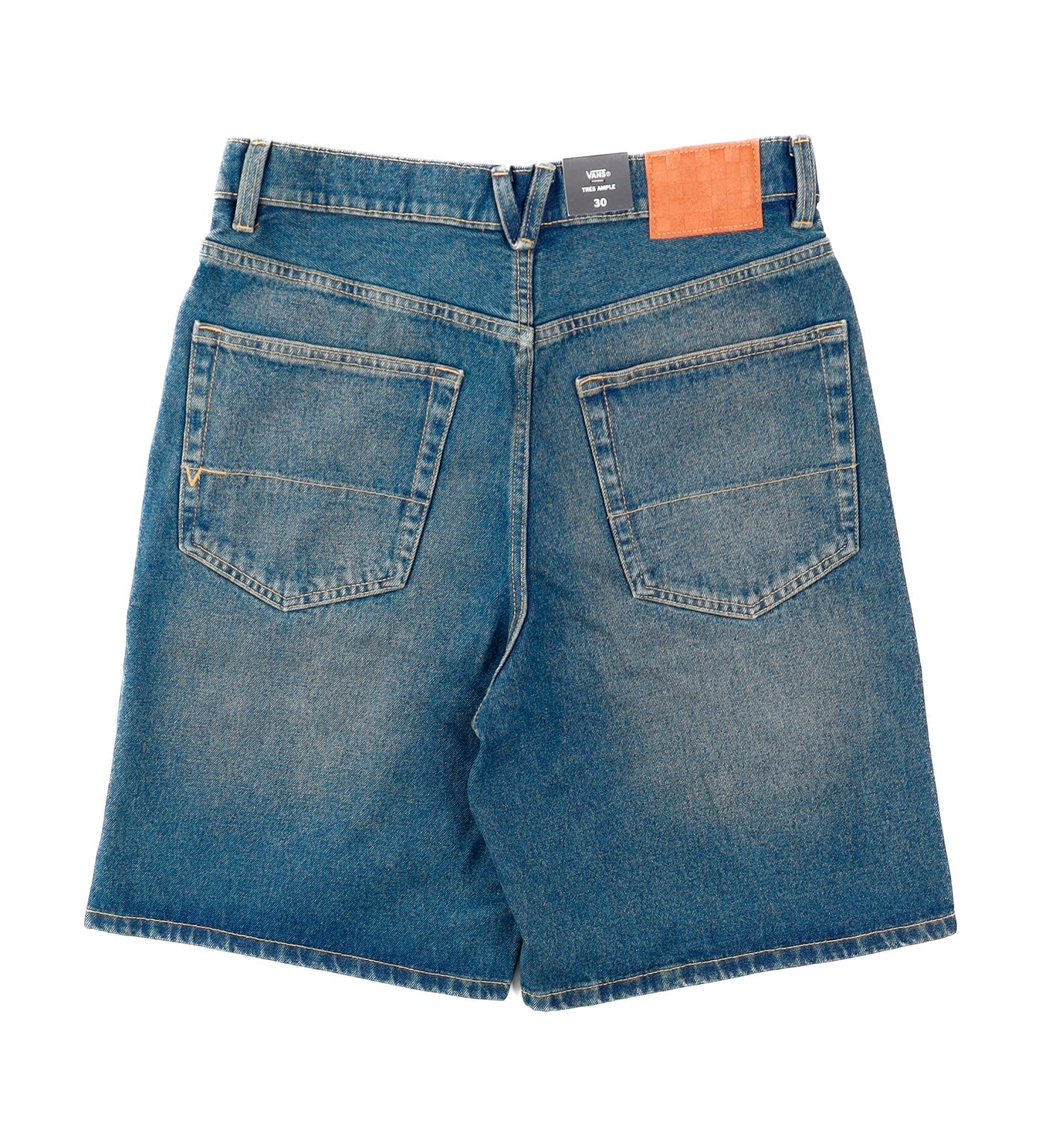 Check-5 Baggy Jort, Dirty Medium Indigo