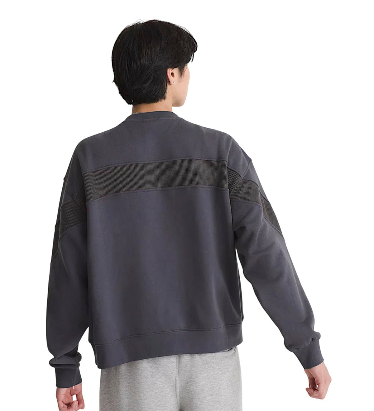 Retro Sport Crew, Charcoal Grey