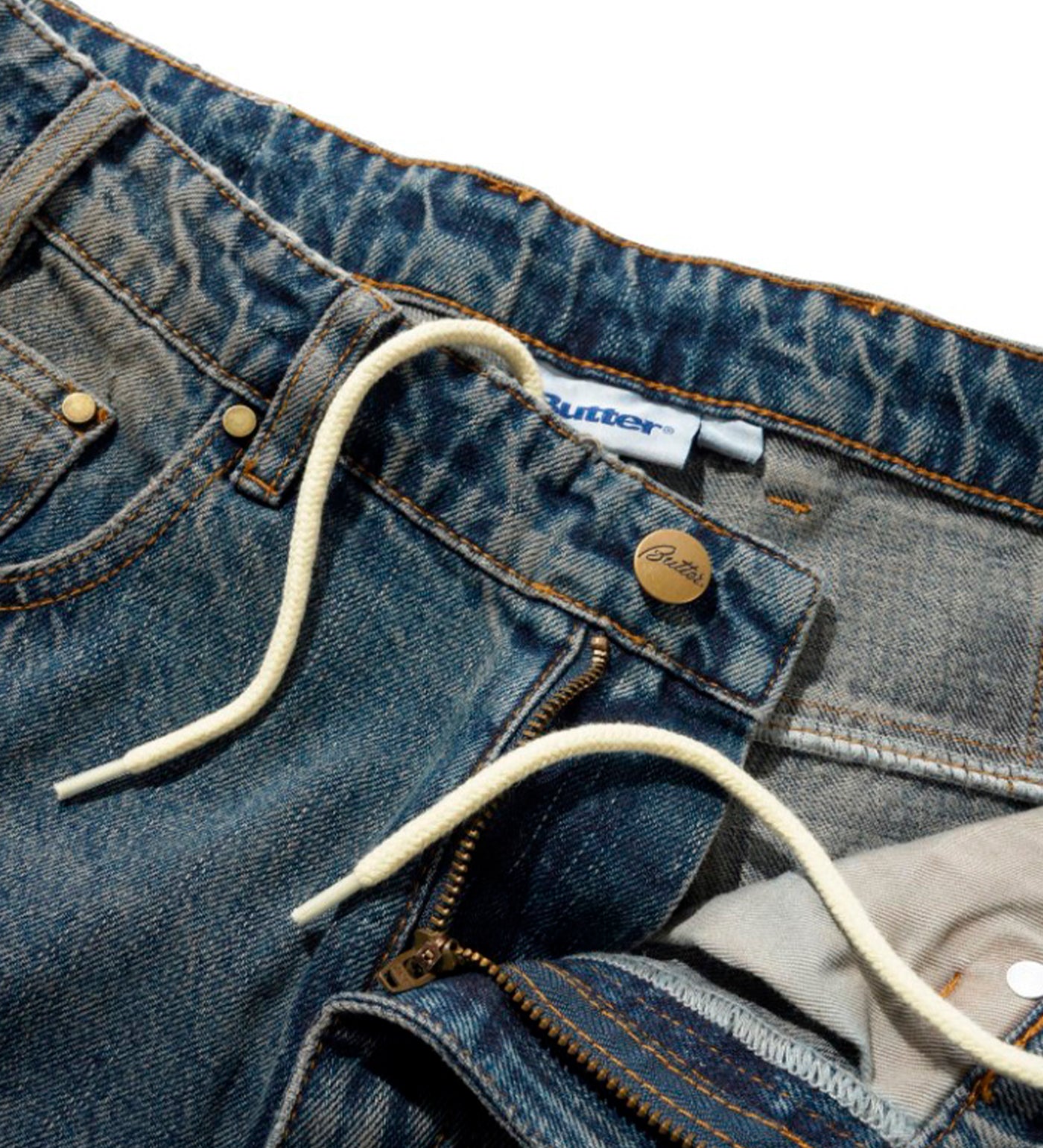 Wide Cut, Dirty Wash Indigo