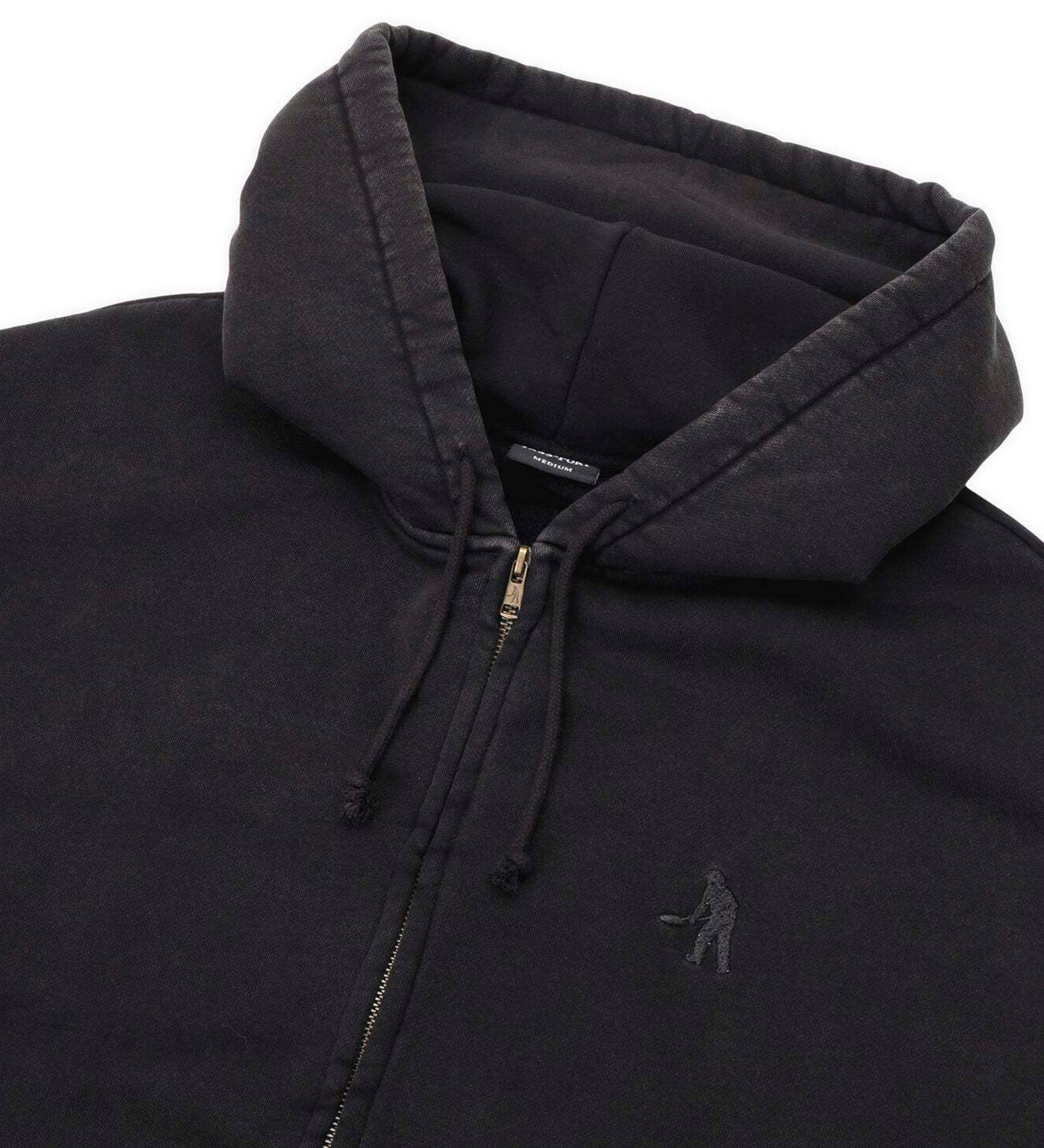 Solid Workers Zip, Washed Black