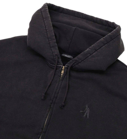 Solid Workers Zip, Washed Black