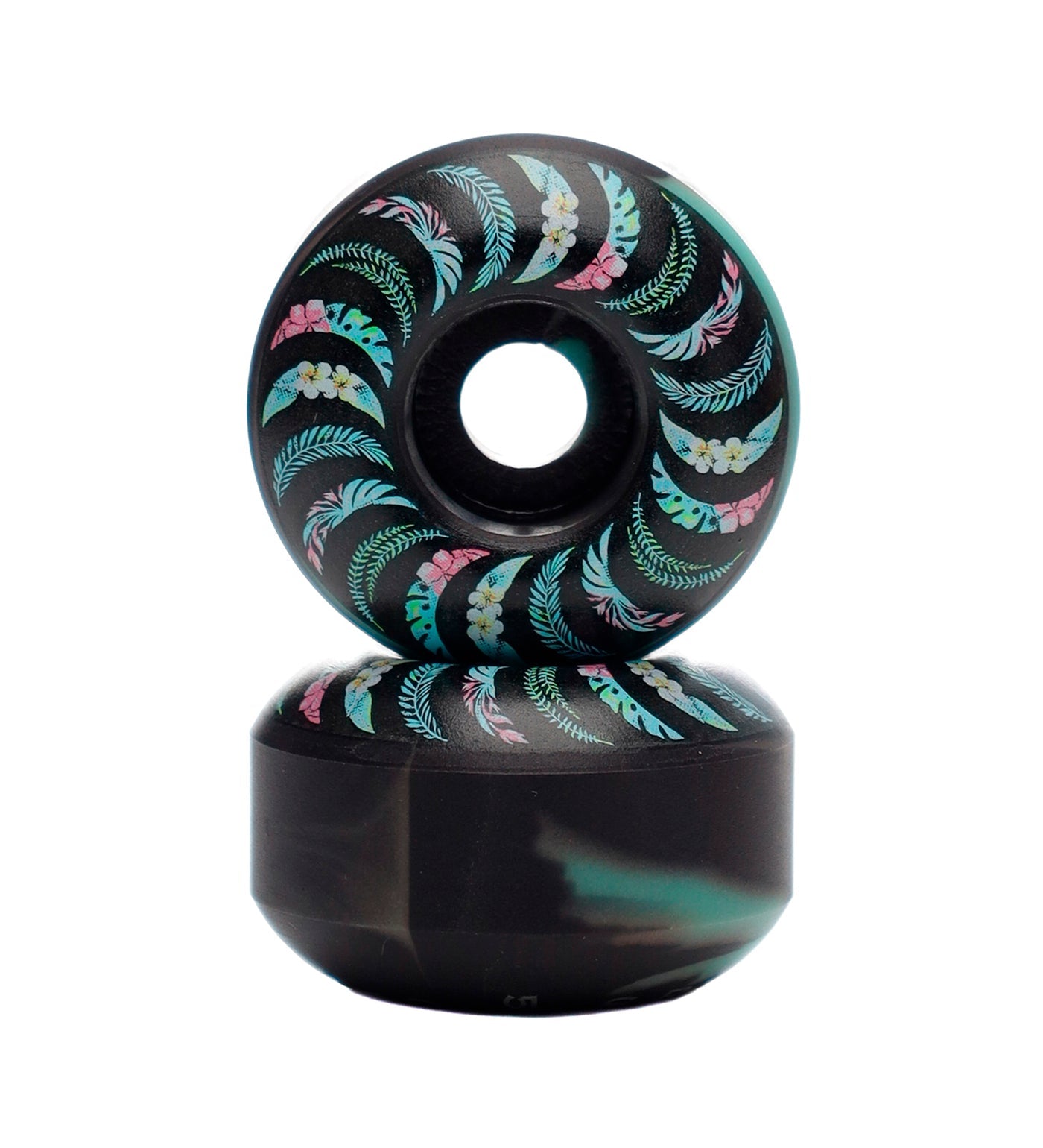 F4 Team Floral Classic 99a, Teal/Black Swirl