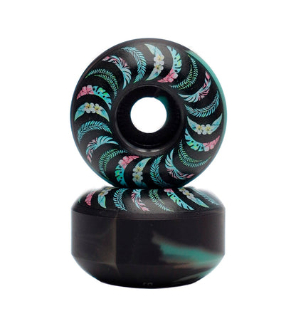 F4 Team Floral Classic 99a, Teal/Black Swirl
