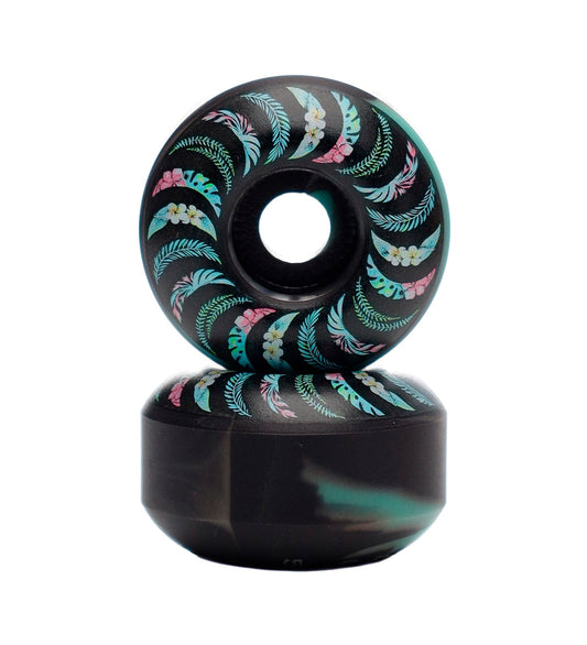 F4 Team Floral Classic 99a, Teal/Black Swirl