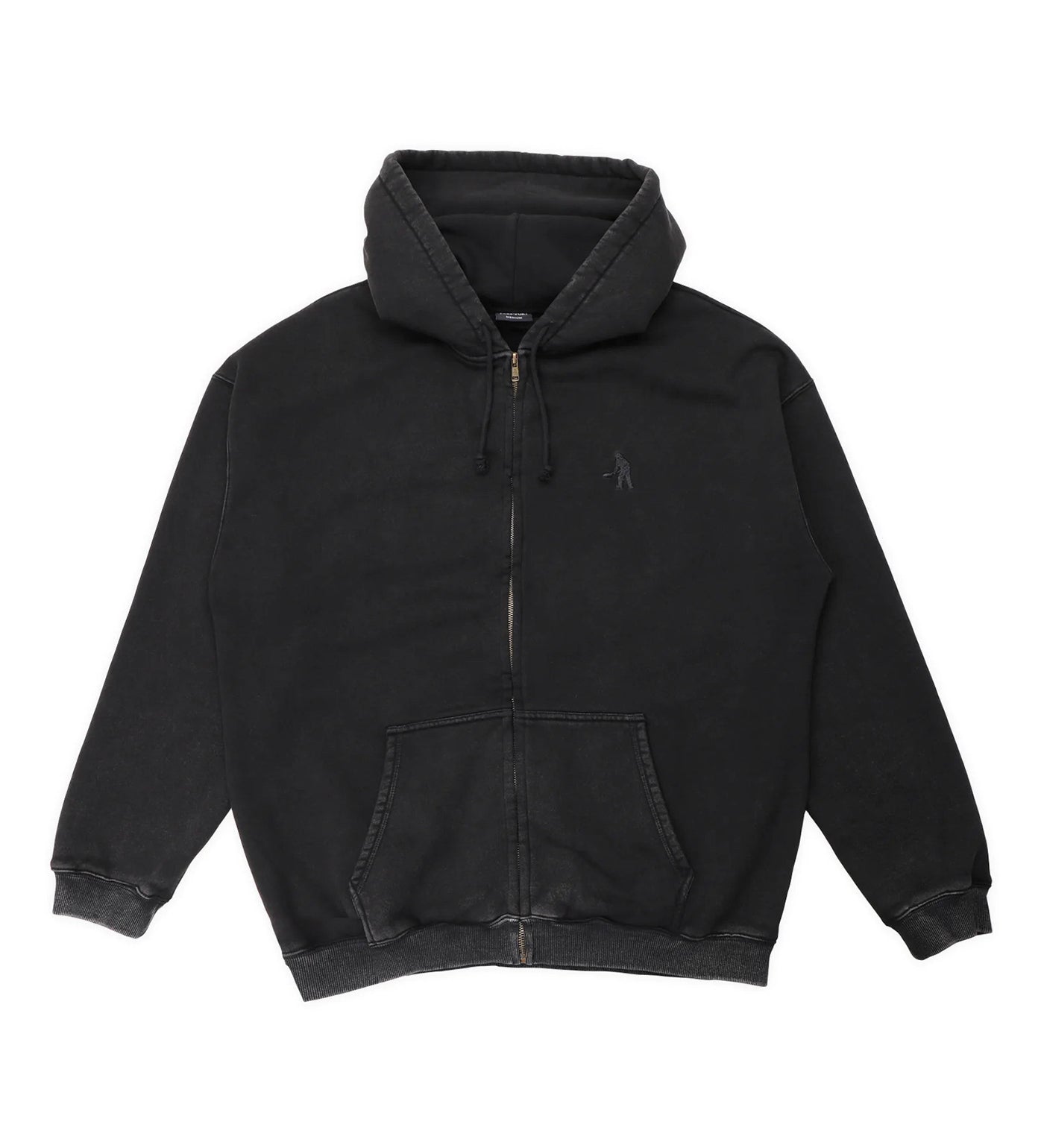Solid Workers Zip, Washed Black