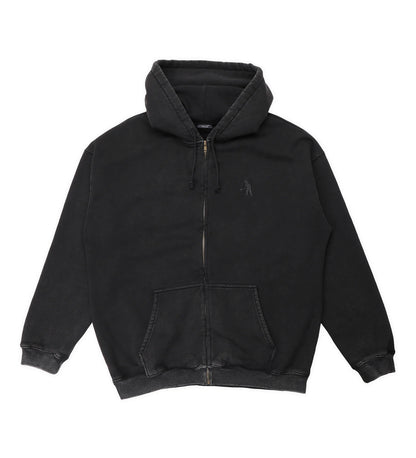 Solid Workers Zip, Washed Black
