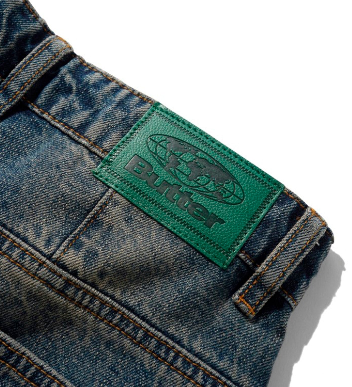 Wide Cut, Dirty Wash Indigo