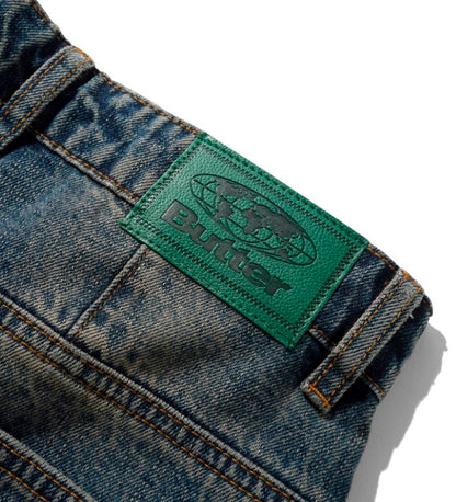 Wide Cut, Dirty Wash Indigo