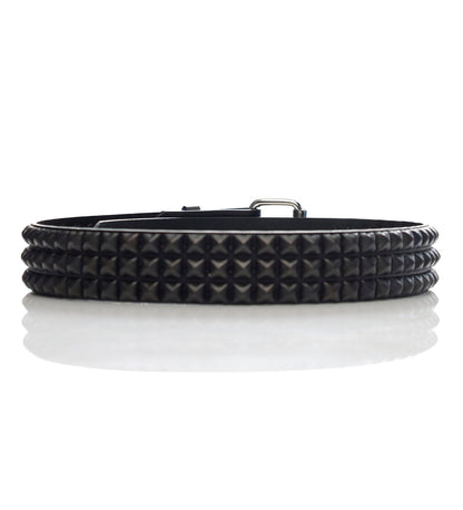 3 row Pyramid Studs, Black/Black