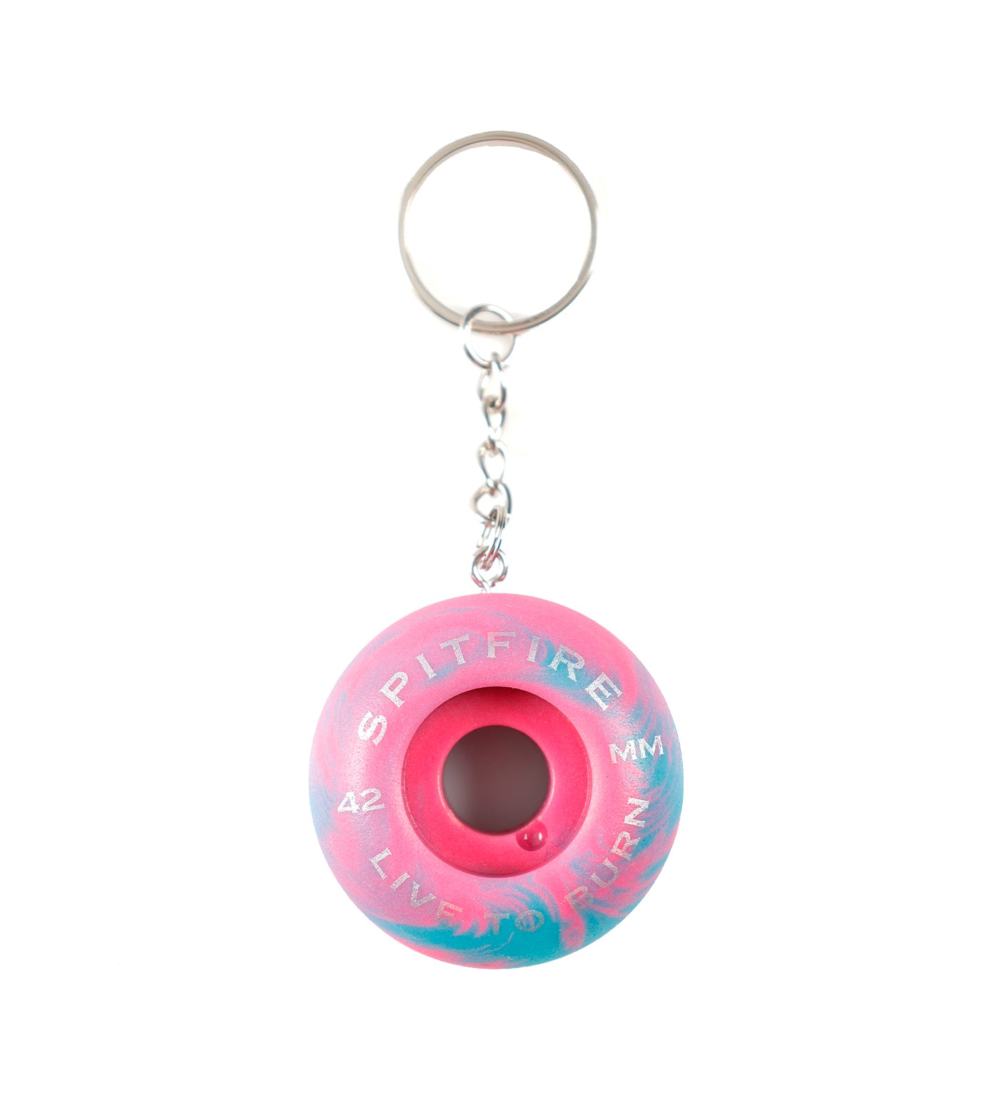 Classic Wheel Key, Pink/Turquoise Swirl