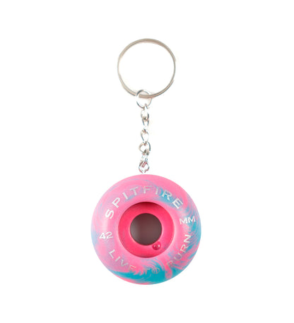 Classic Wheel Key, Pink/Turquoise Swirl