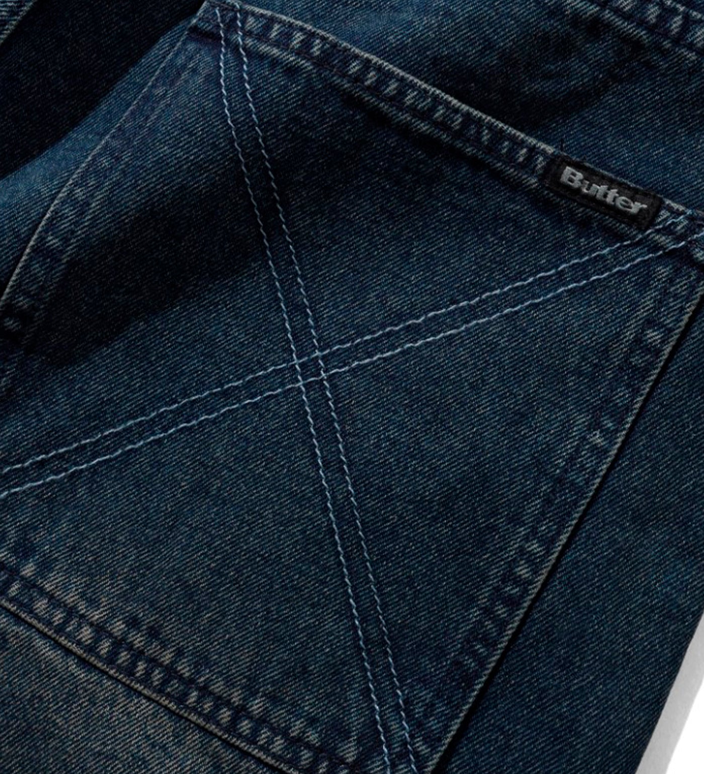 Distressed Big Denim, Washed Dark Blue