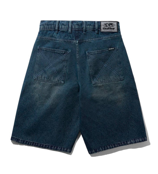 Distressed Big Denim, Washed Dark Blue