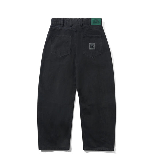 Wide Cut, Dark Washed Black