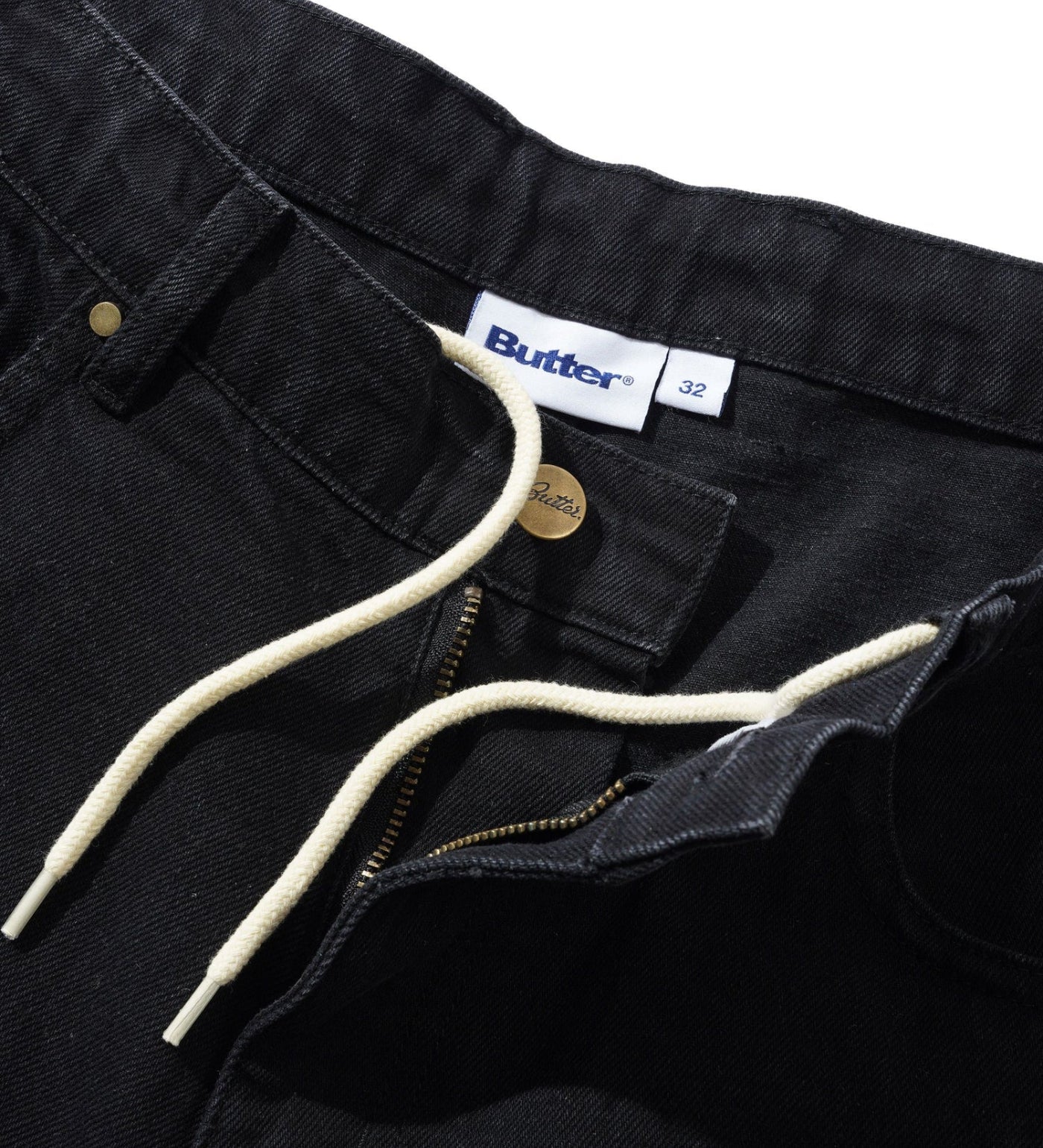 Wide Cut, Dark Washed Black
