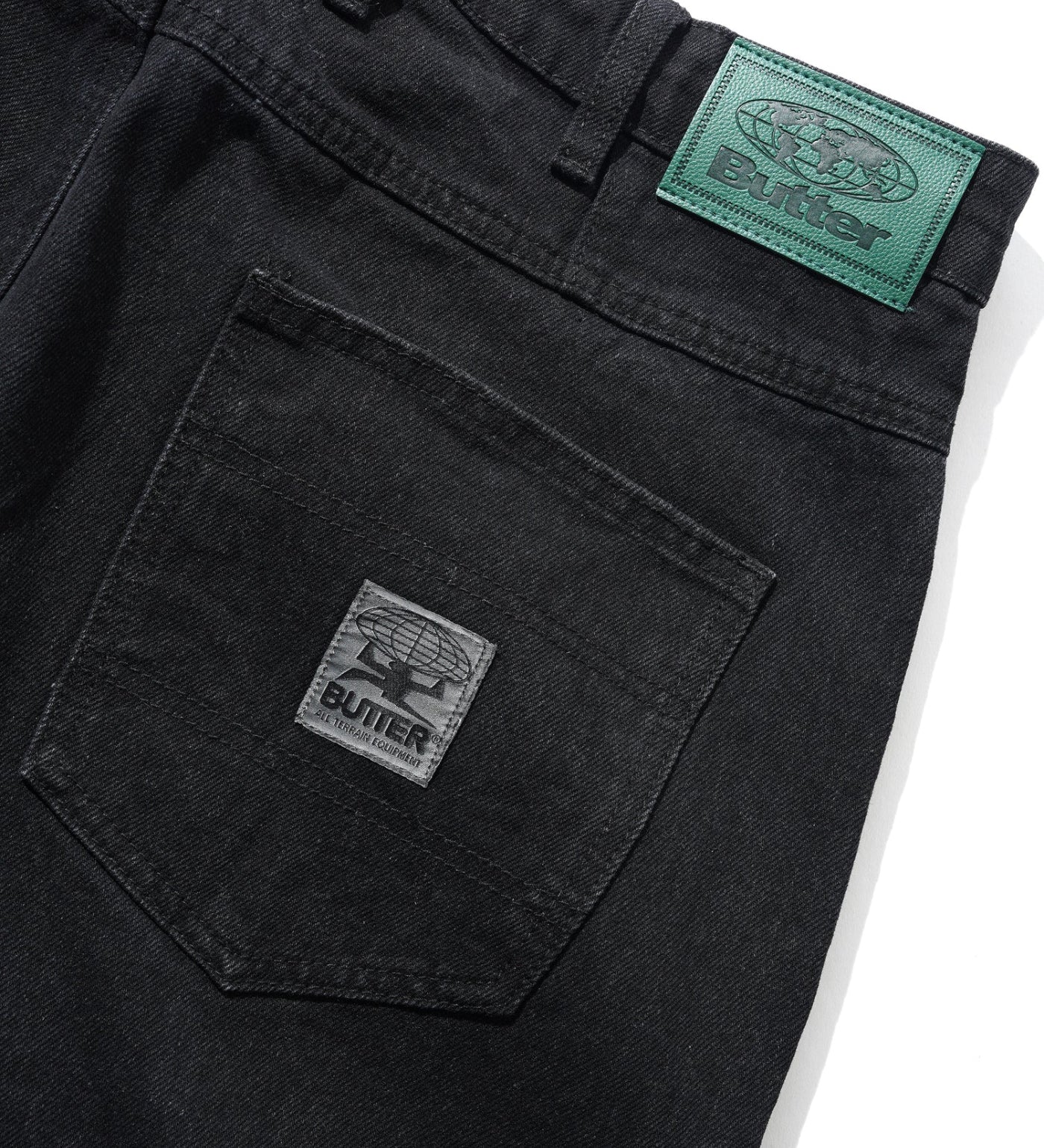 Wide Cut, Dark Washed Black