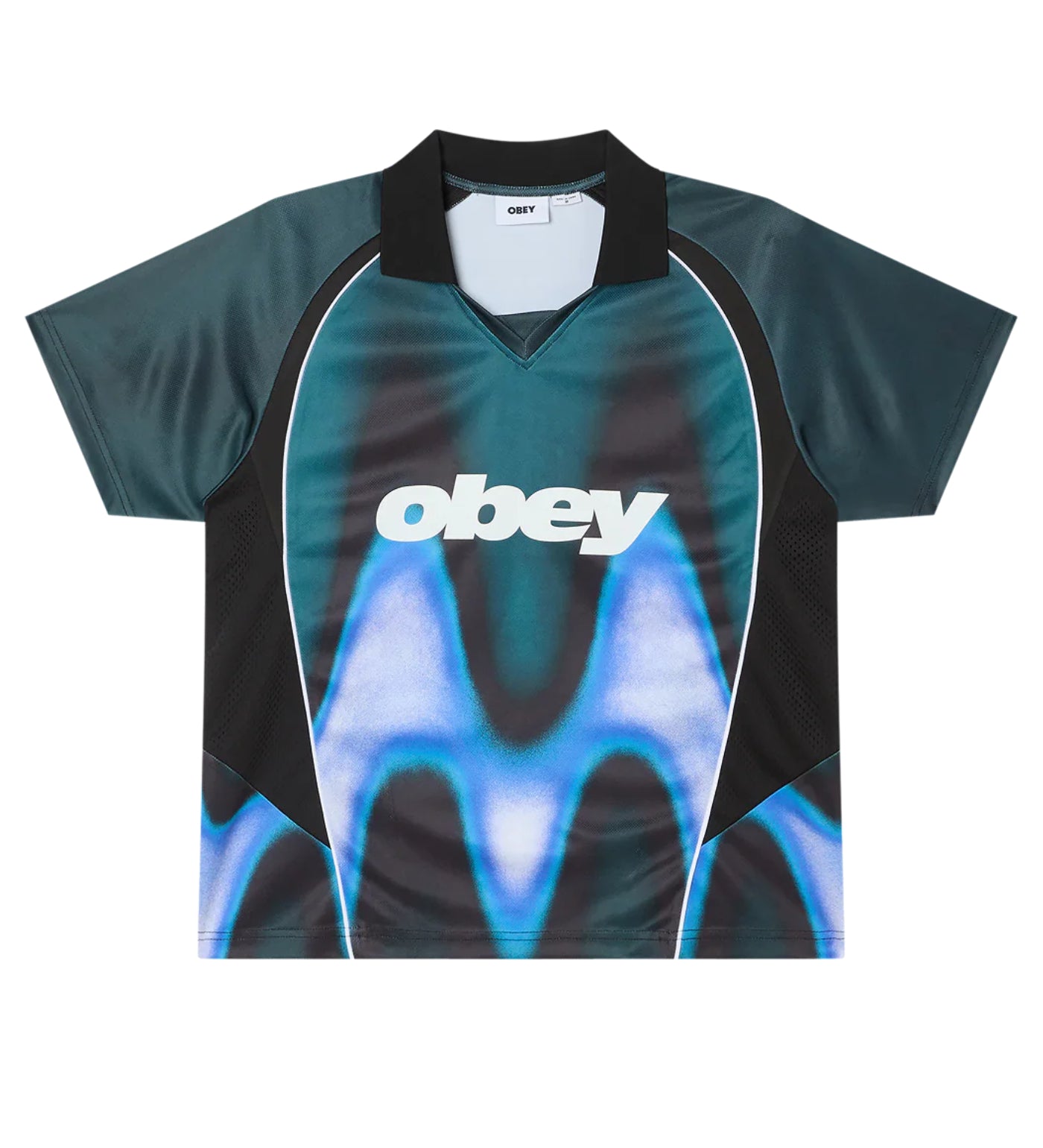 Blurred Soccer Jersey, Dark Teal