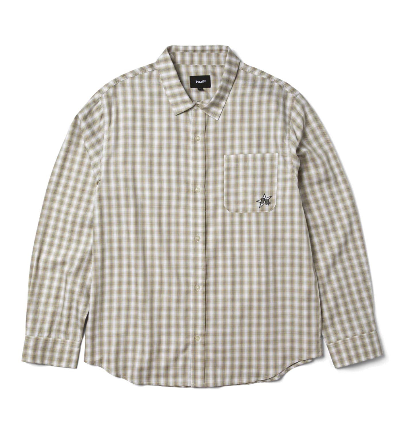 H Star Plaid LS, Putty