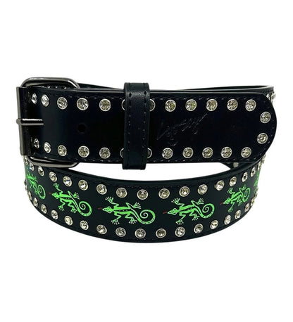 Gecko Rhinestone, Black/Green