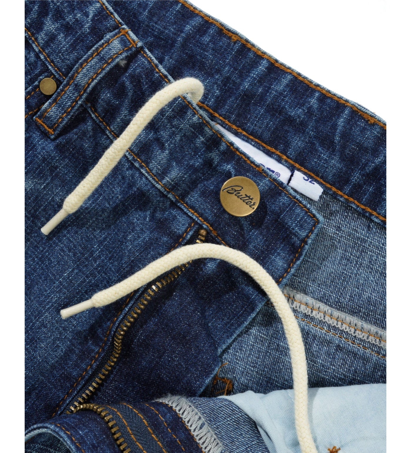 Wide Cut, Dark Blue Slub