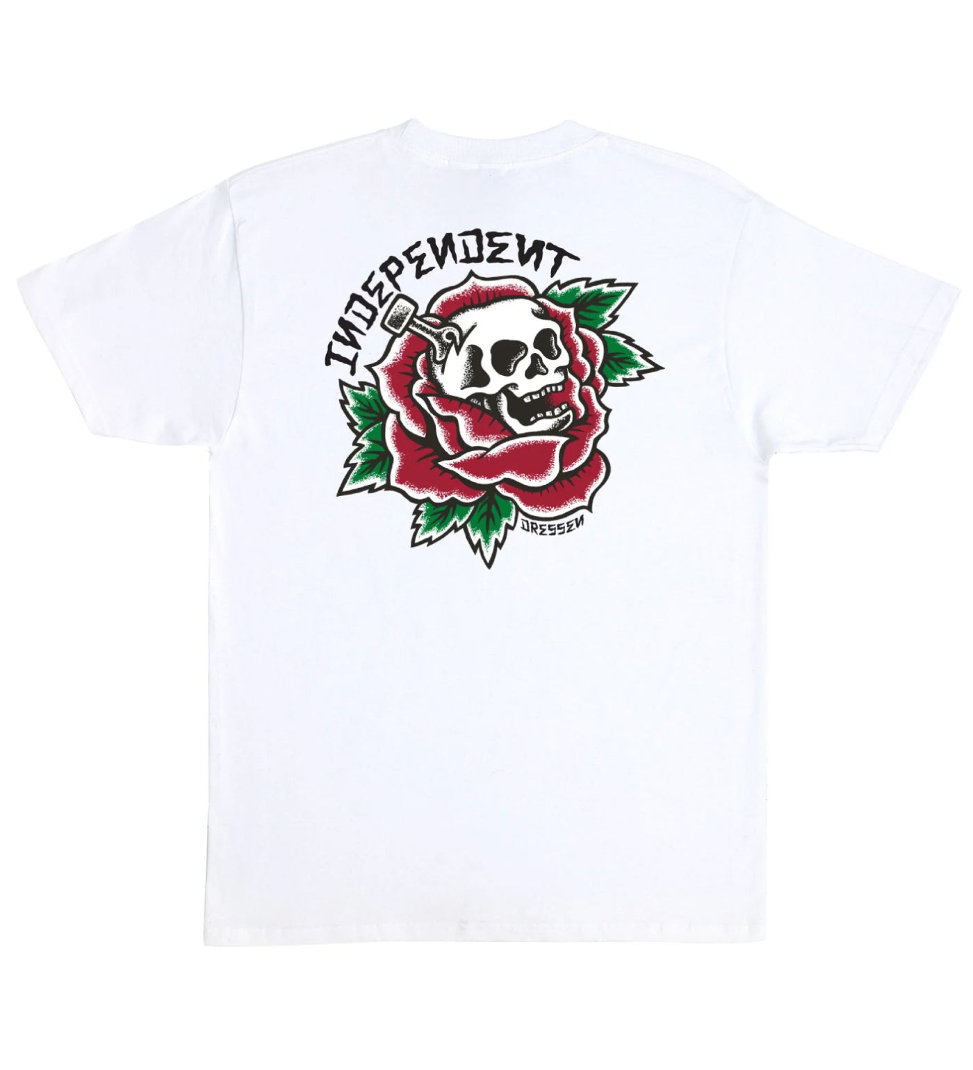 Dressen Skull Rose, White