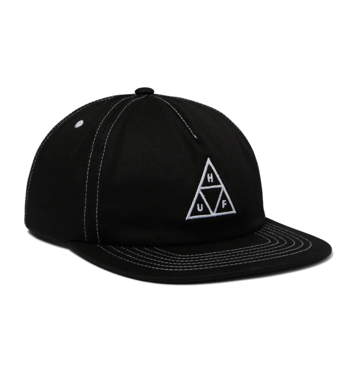 Triple Triangle Snapback, Black/White