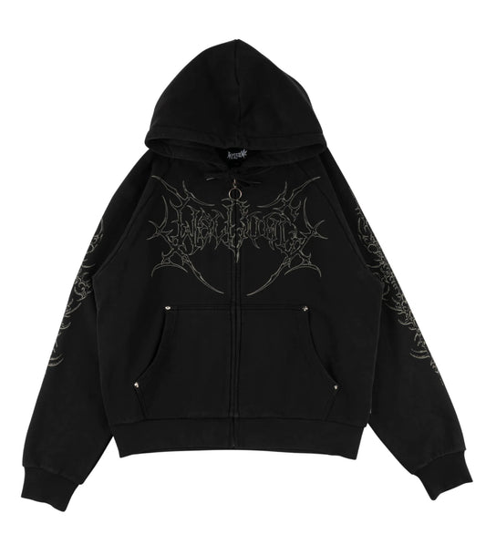 Grapple Studded Cropped (Pigment Dyed), Black