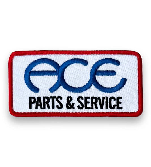 Parts & Service, White/Blue/Red